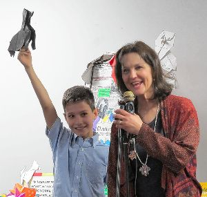 Storyteller Christine Kallevig tells origami stories